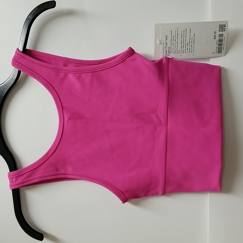 Lululemon Power Pivot Tank Everlux Sonic Pink